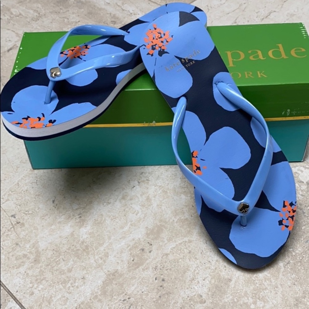 Kate Spade Blue Floral Sandals